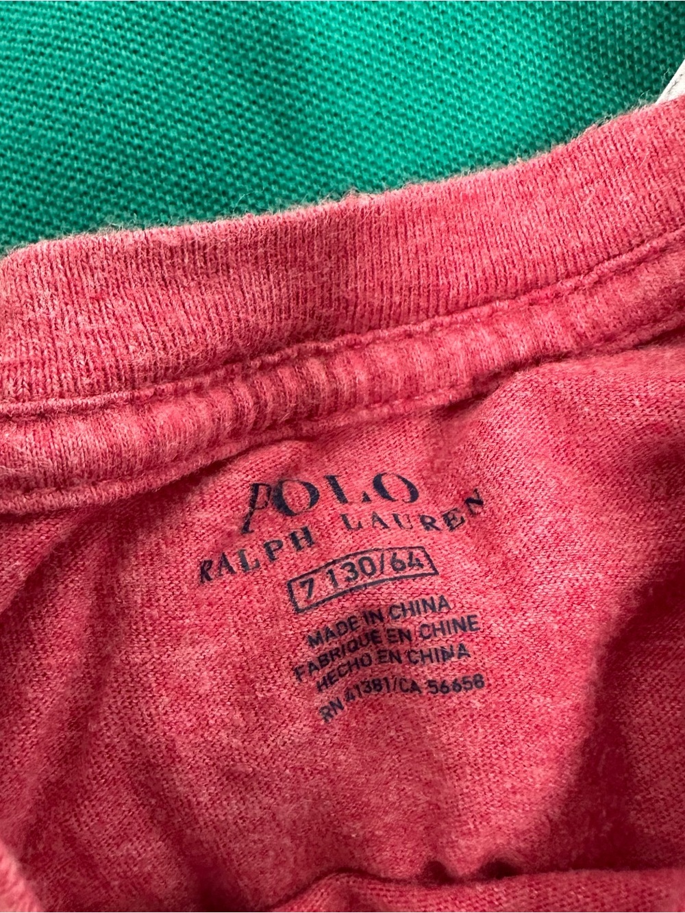 Polo Ralph Lauren Boys Size 7 Lot 4 Shirts Polo T-Shirts Pink Aqua Green Black - Picture 3 of 3